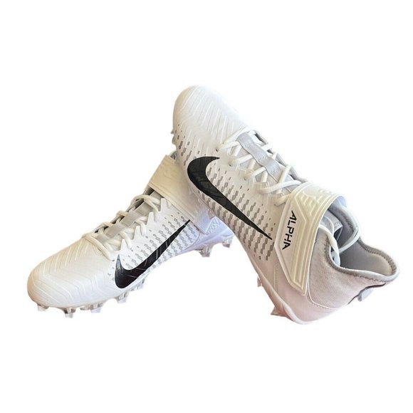 Nike Alpha Menace Pro 2  Mid Cleats AQ3209-100  White Size 12.5 - Picture 3 of 11